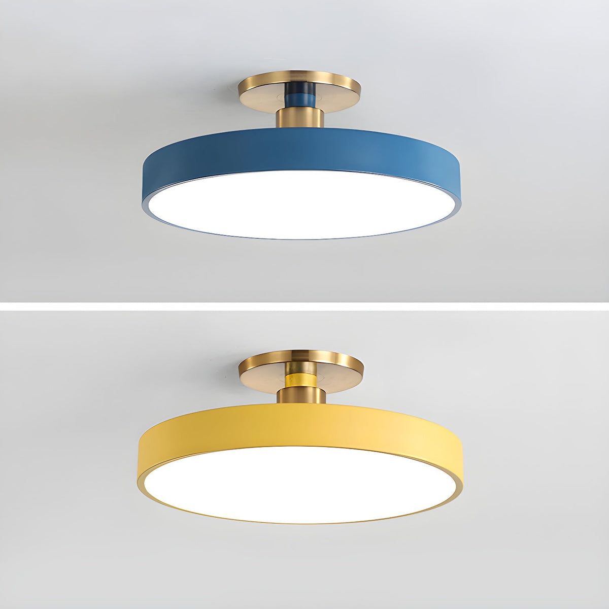 Bauhaus Flush Mount Ceiling Light, Colorful Dimmable LED