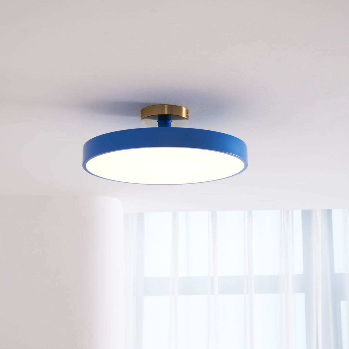 Bauhaus Flush Mount Ceiling Light, Colorful Dimmable LED