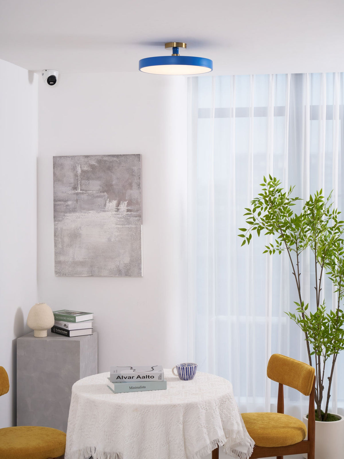 Bauhaus Flush Mount Ceiling Light, Colorful Dimmable LED