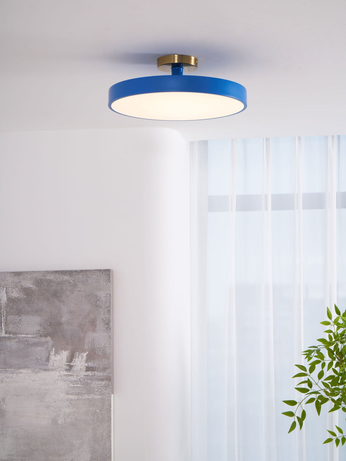 Bauhaus Flush Mount Ceiling Light, Colorful Dimmable LED