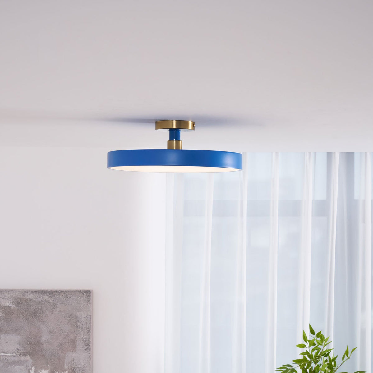 Bauhaus Flush Mount Ceiling Light, Colorful Dimmable LED