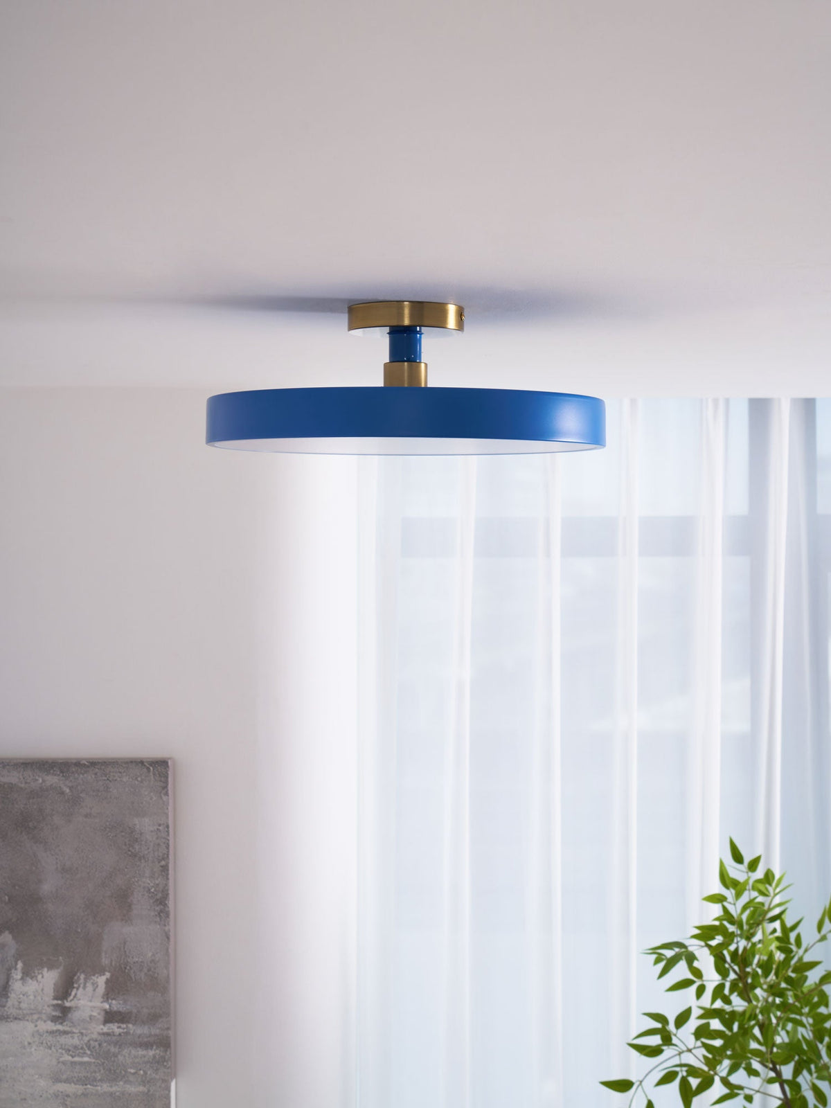 Bauhaus Flush Mount Ceiling Light, Colorful Dimmable LED