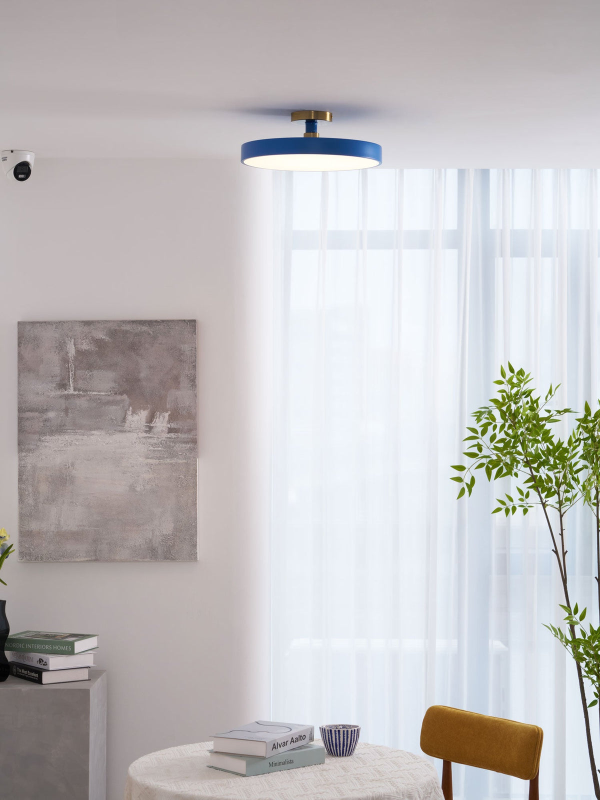 Bauhaus Flush Mount Ceiling Light, Colorful Dimmable LED