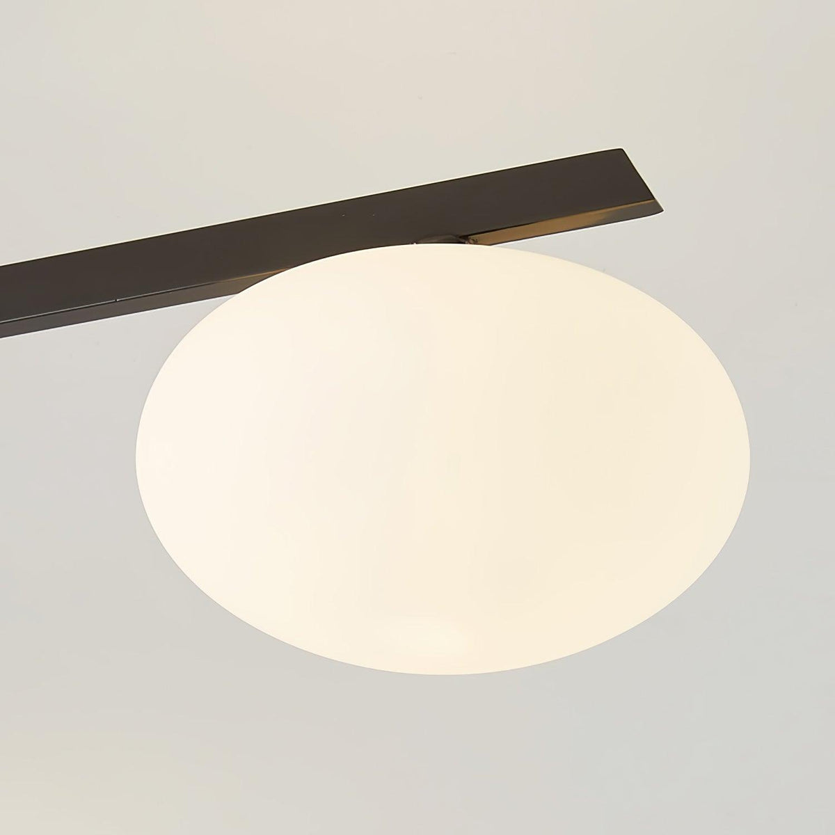 Sputnik Ceiling Light, Low Profile Oval Glass Flush Mount