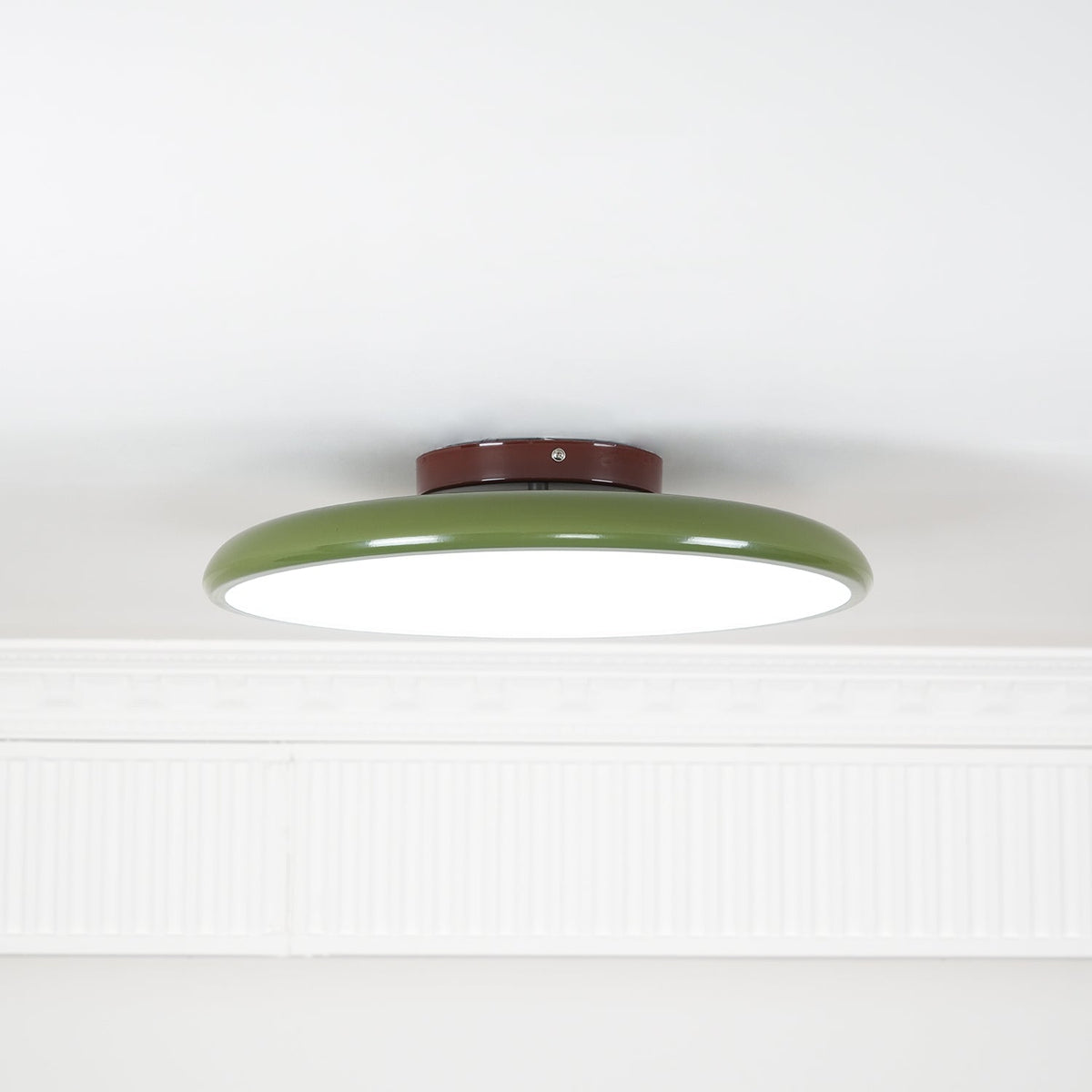 Bauhaus Swivel Arm Ceiling Light, Dimmable LED Disc Lamp
