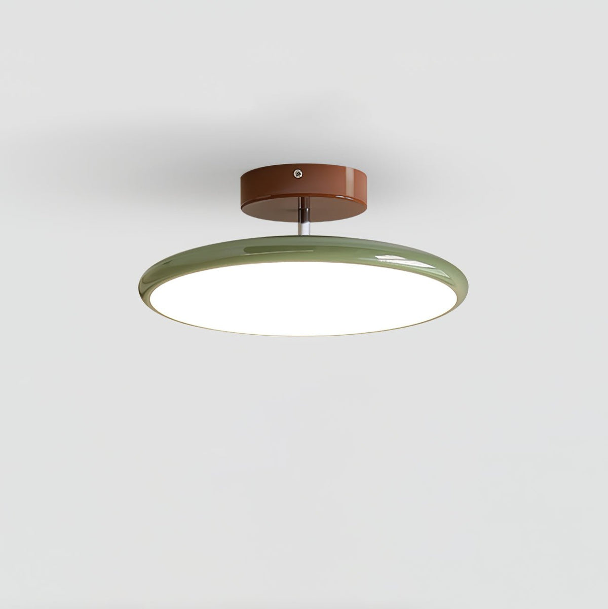 Bauhaus Swivel Arm Ceiling Light, Dimmable LED Disc Lamp