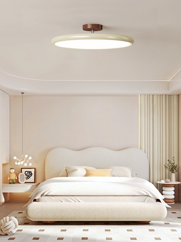 Bauhaus Swivel Arm Ceiling Light, Dimmable LED Disc Lamp