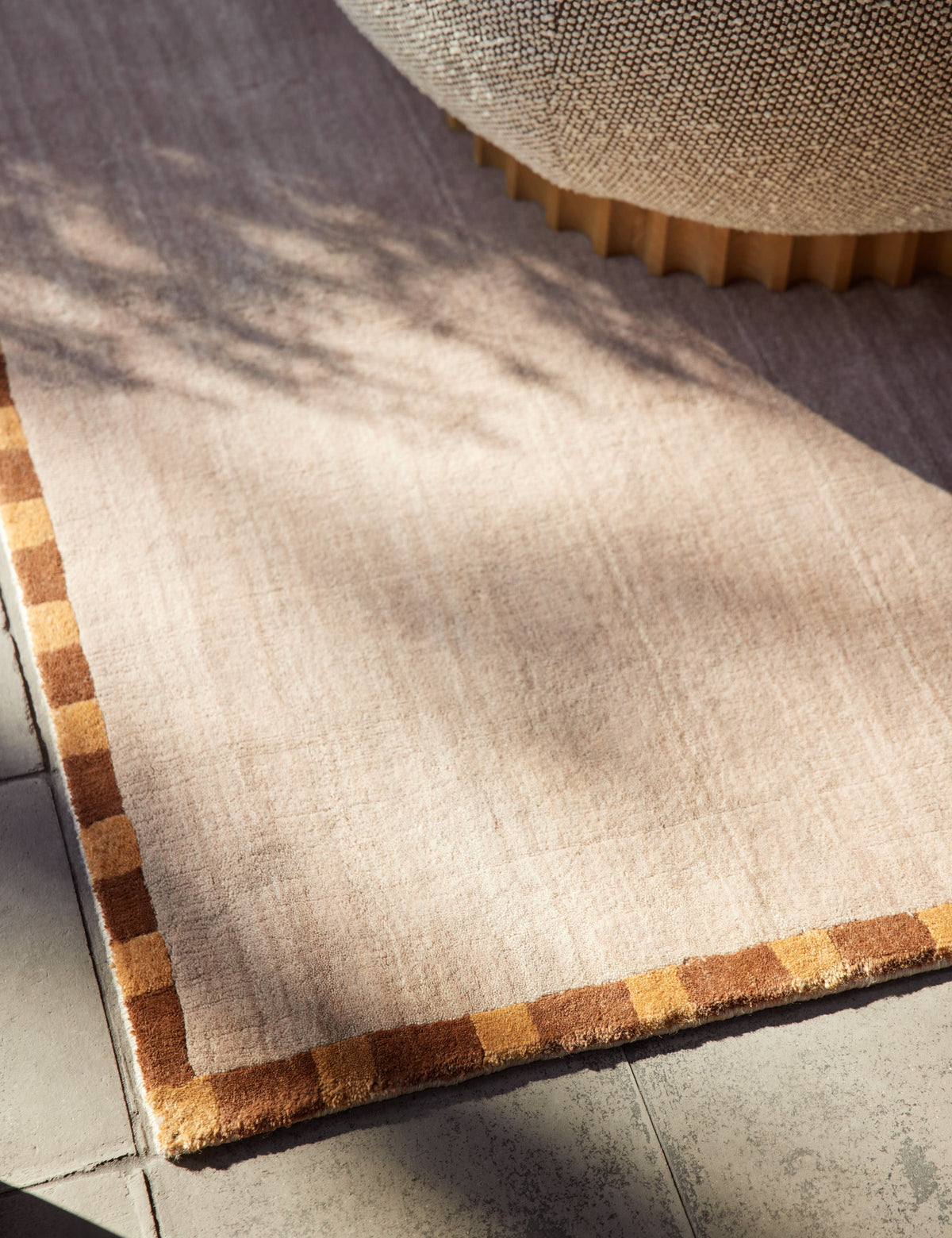 Viscose Area Rug, Solid Bordered Rug, Round or Rectangle