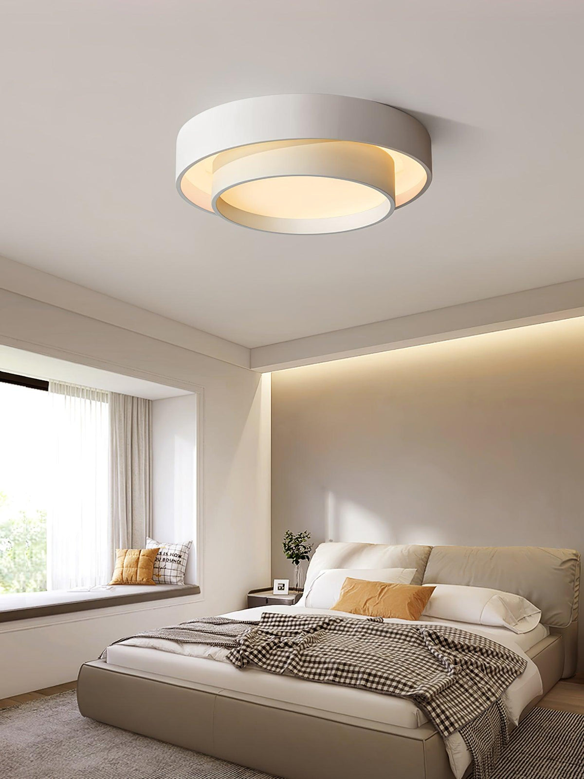 Cylinder LED Flush Mount Ceiling Light, Dimmable Drum Light