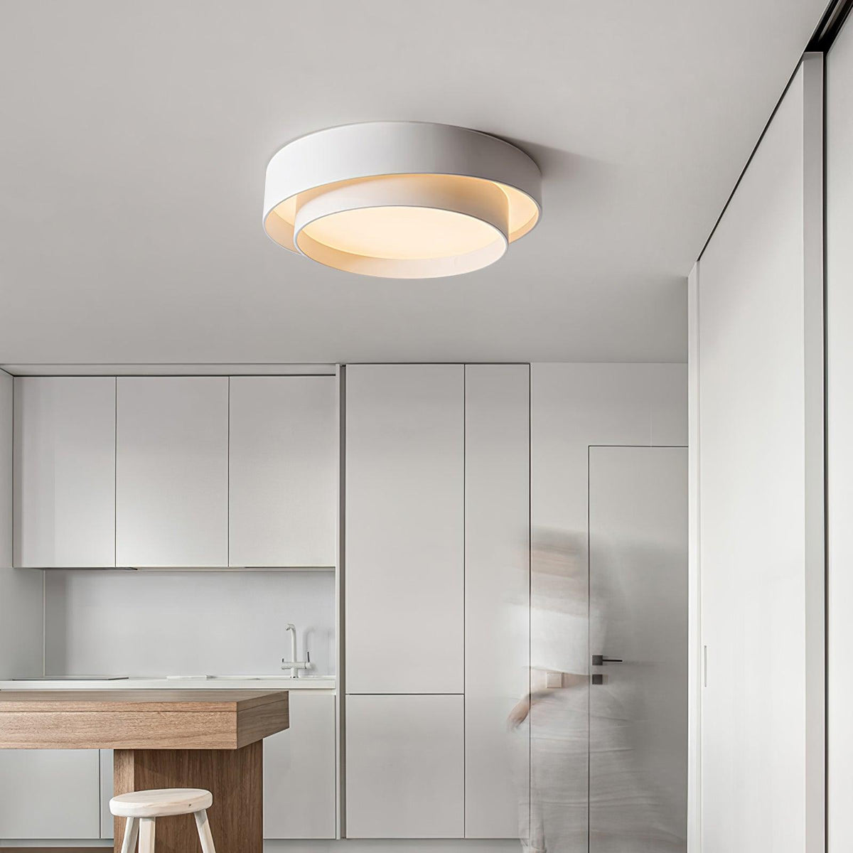 Cylinder LED Flush Mount Ceiling Light, Dimmable Drum Light