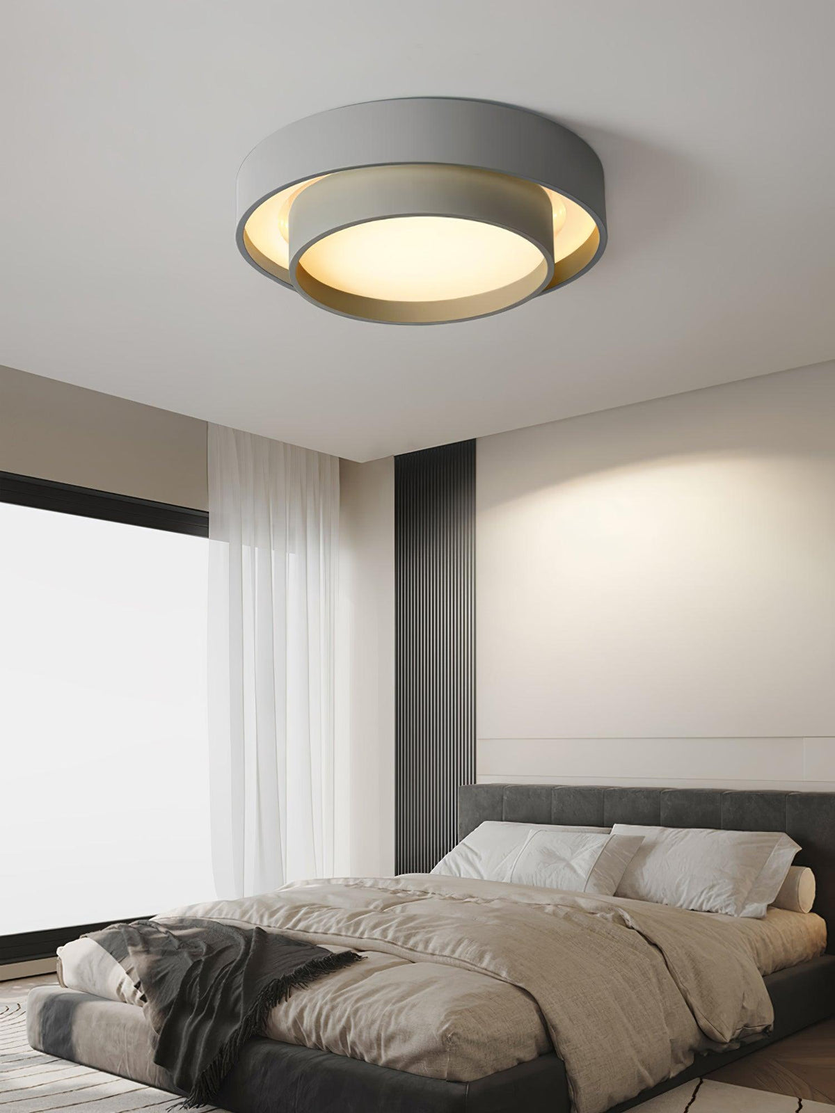 Cylinder LED Flush Mount Ceiling Light, Dimmable Drum Light