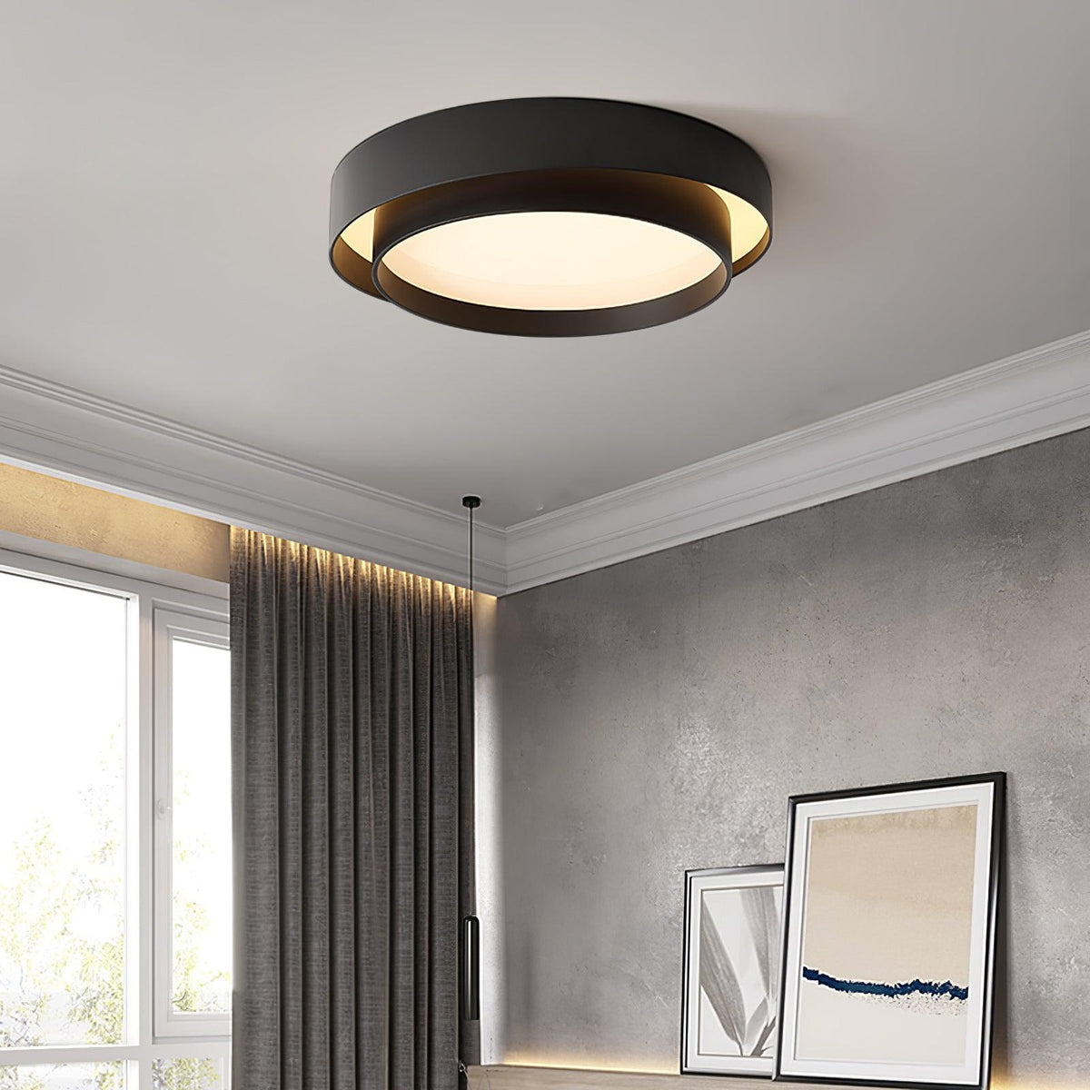 Cylinder LED Flush Mount Ceiling Light, Dimmable Drum Light