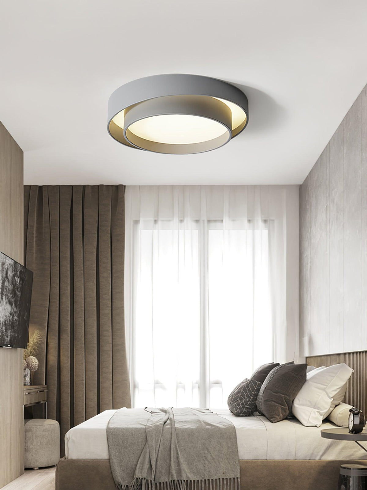 Cylinder LED Flush Mount Ceiling Light, Dimmable Drum Light