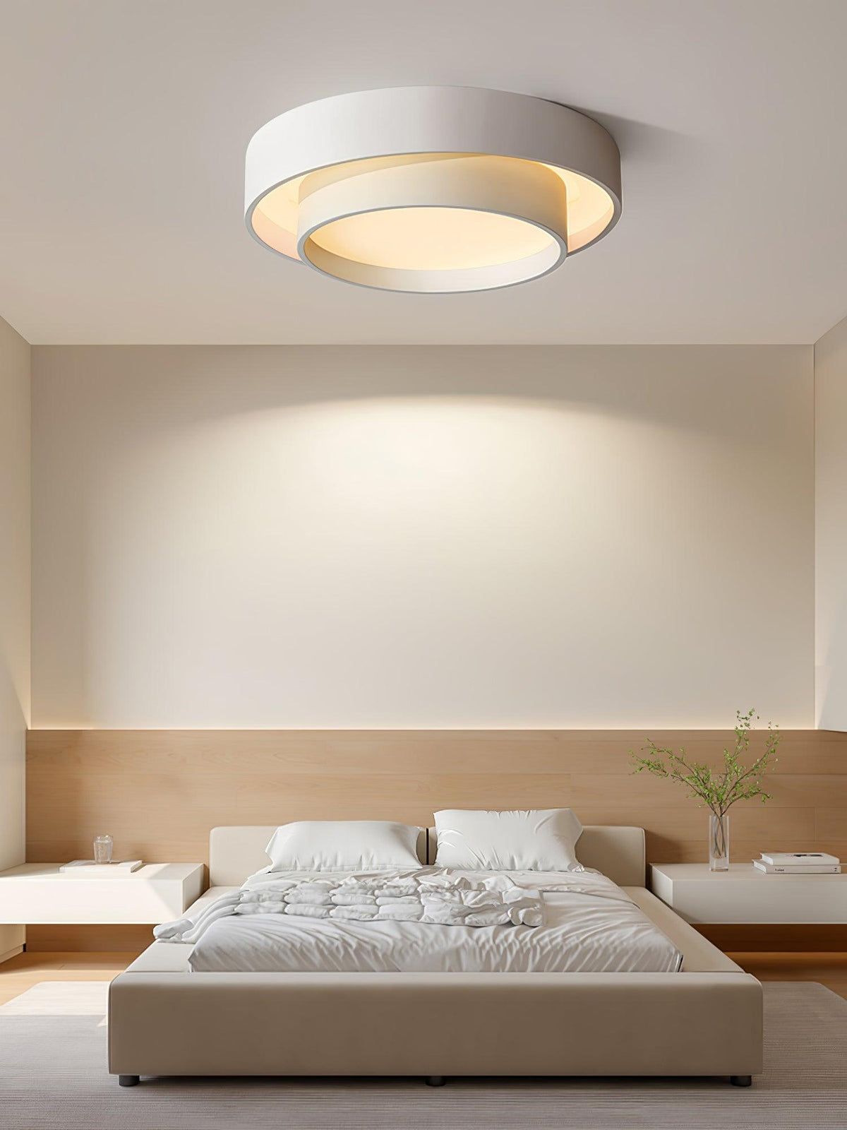 Cylinder LED Flush Mount Ceiling Light, Dimmable Drum Light