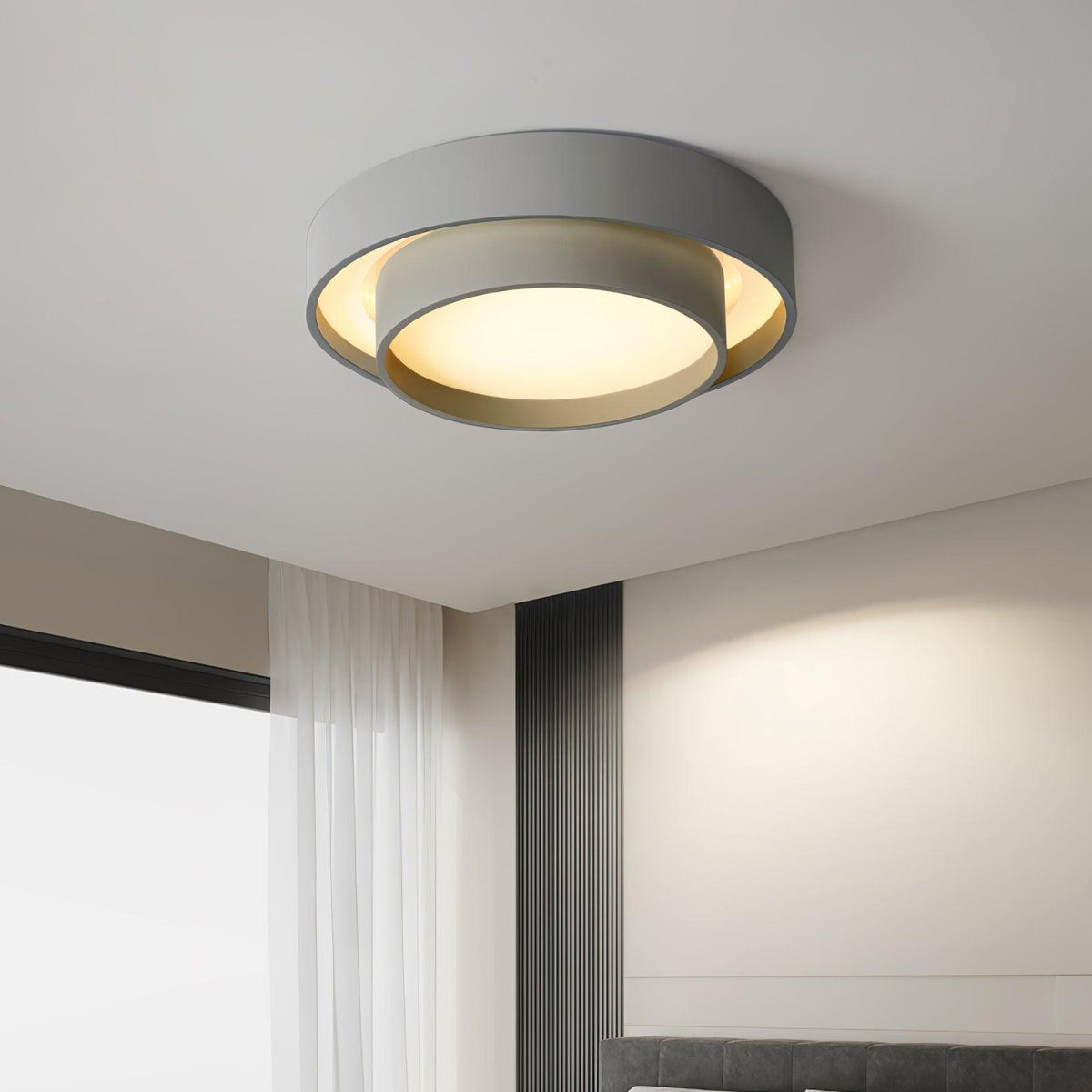 Cylinder LED Flush Mount Ceiling Light, Dimmable Drum Light