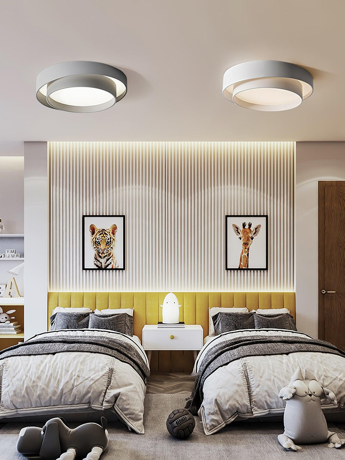 Cylinder LED Flush Mount Ceiling Light, Dimmable Drum Light