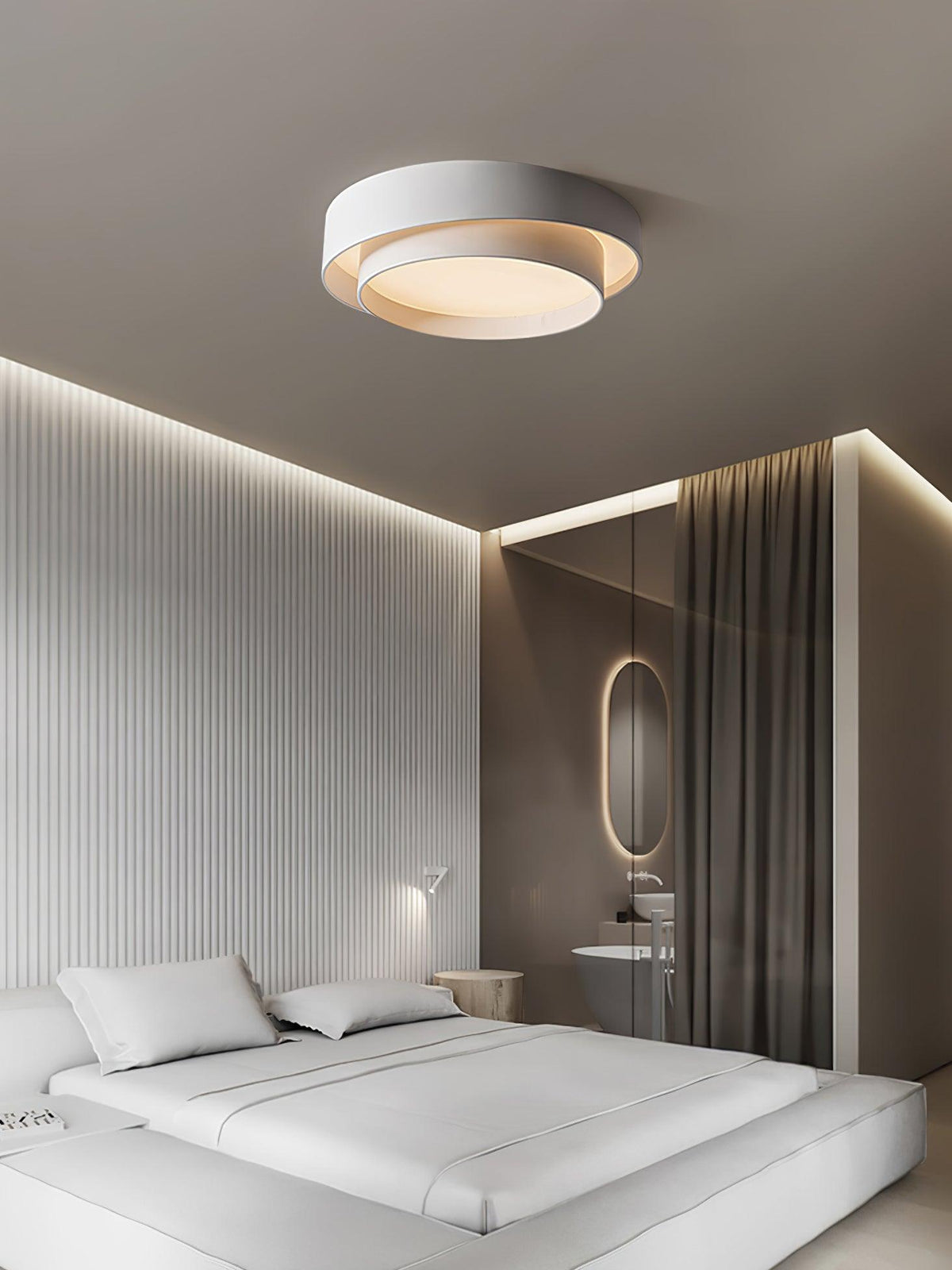 Cylinder LED Flush Mount Ceiling Light, Dimmable Drum Light