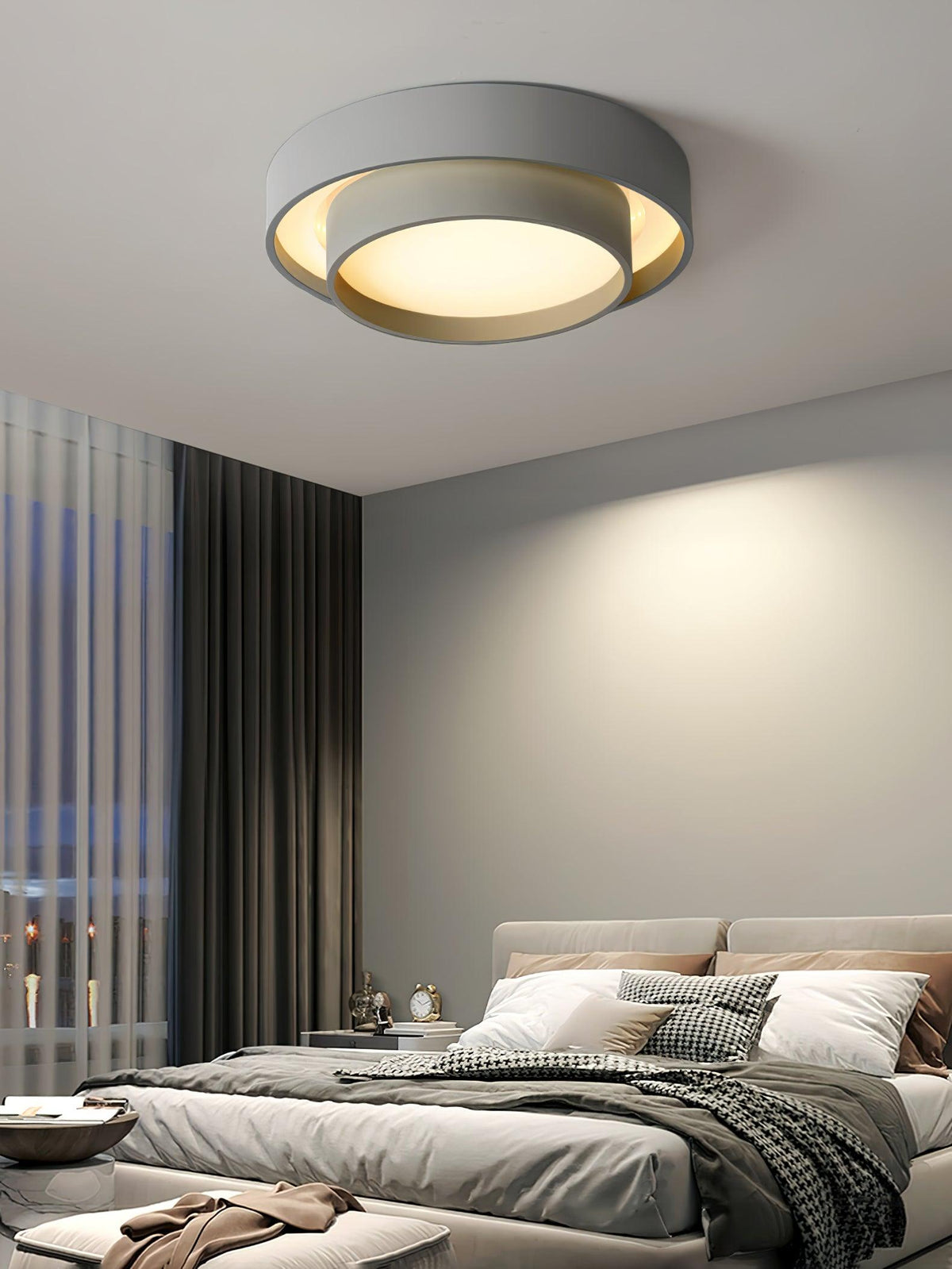 Cylinder LED Flush Mount Ceiling Light, Dimmable Drum Light