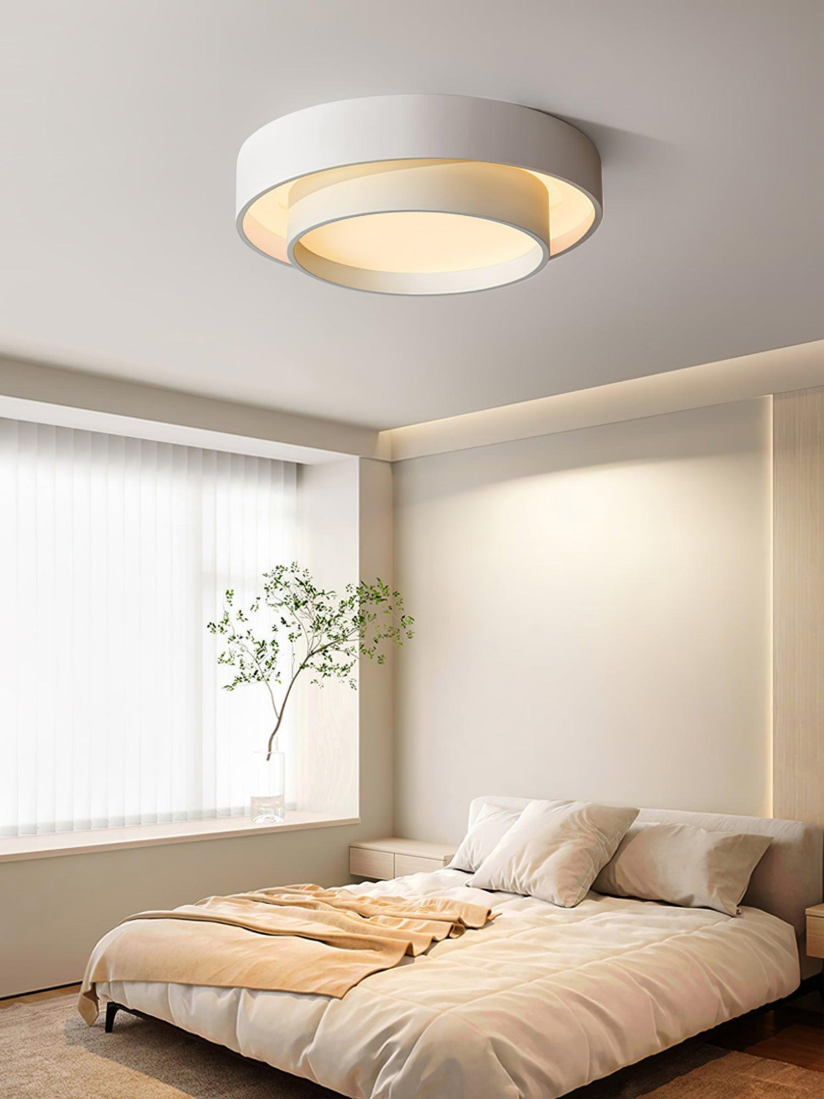 Cylinder LED Flush Mount Ceiling Light, Dimmable Drum Light