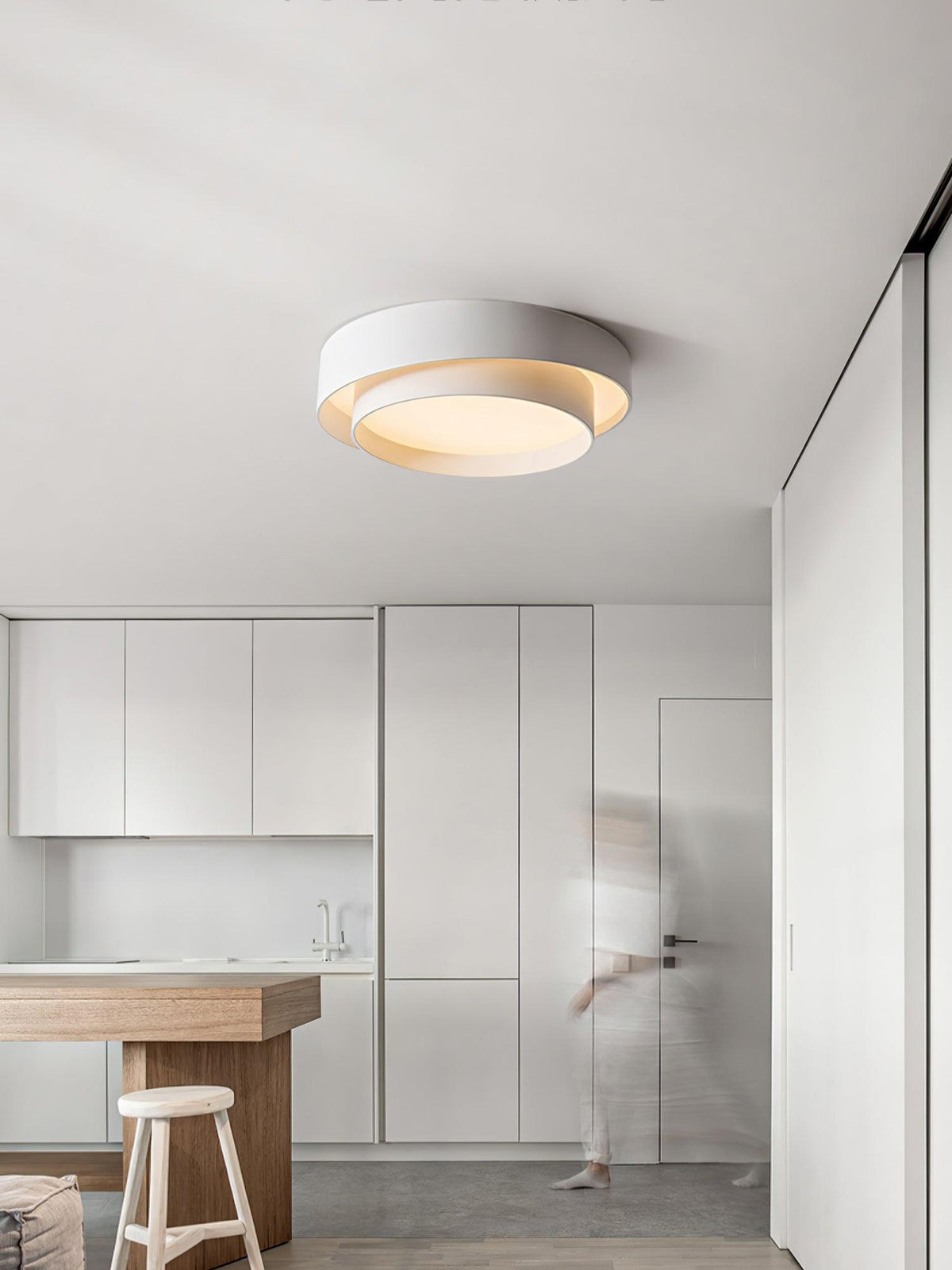 Cylinder LED Flush Mount Ceiling Light, Dimmable Drum Light