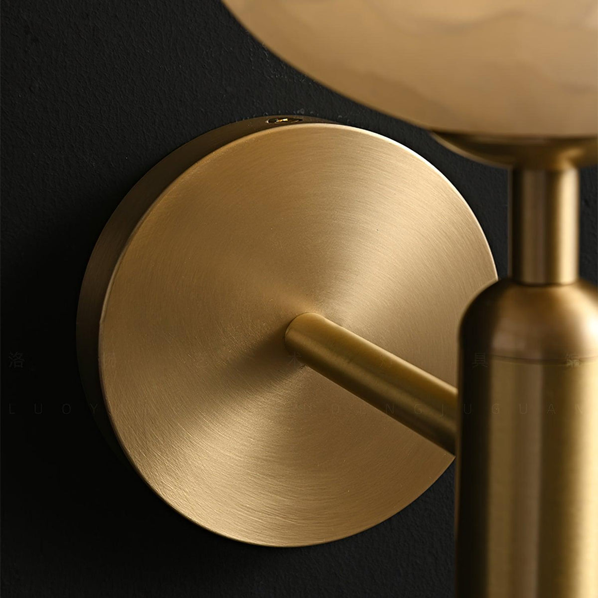 Alabaster Flower Wall Sconce, Brass or Black Bedside Light