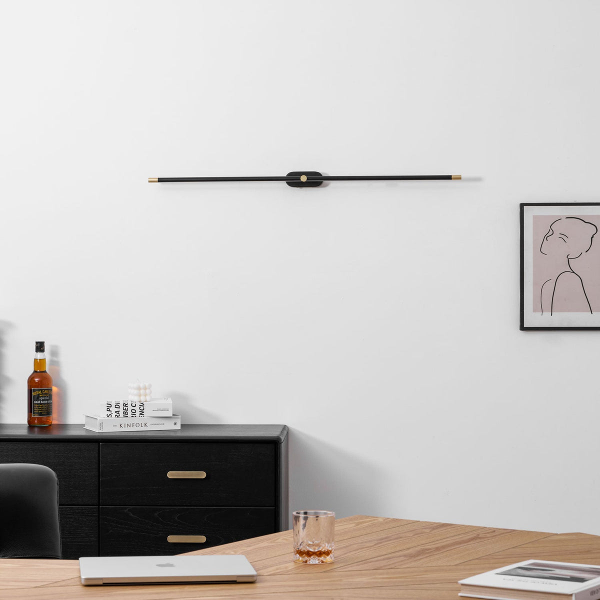 Cordless Rechargeable Picture Light, Linear LED Wall Lamp