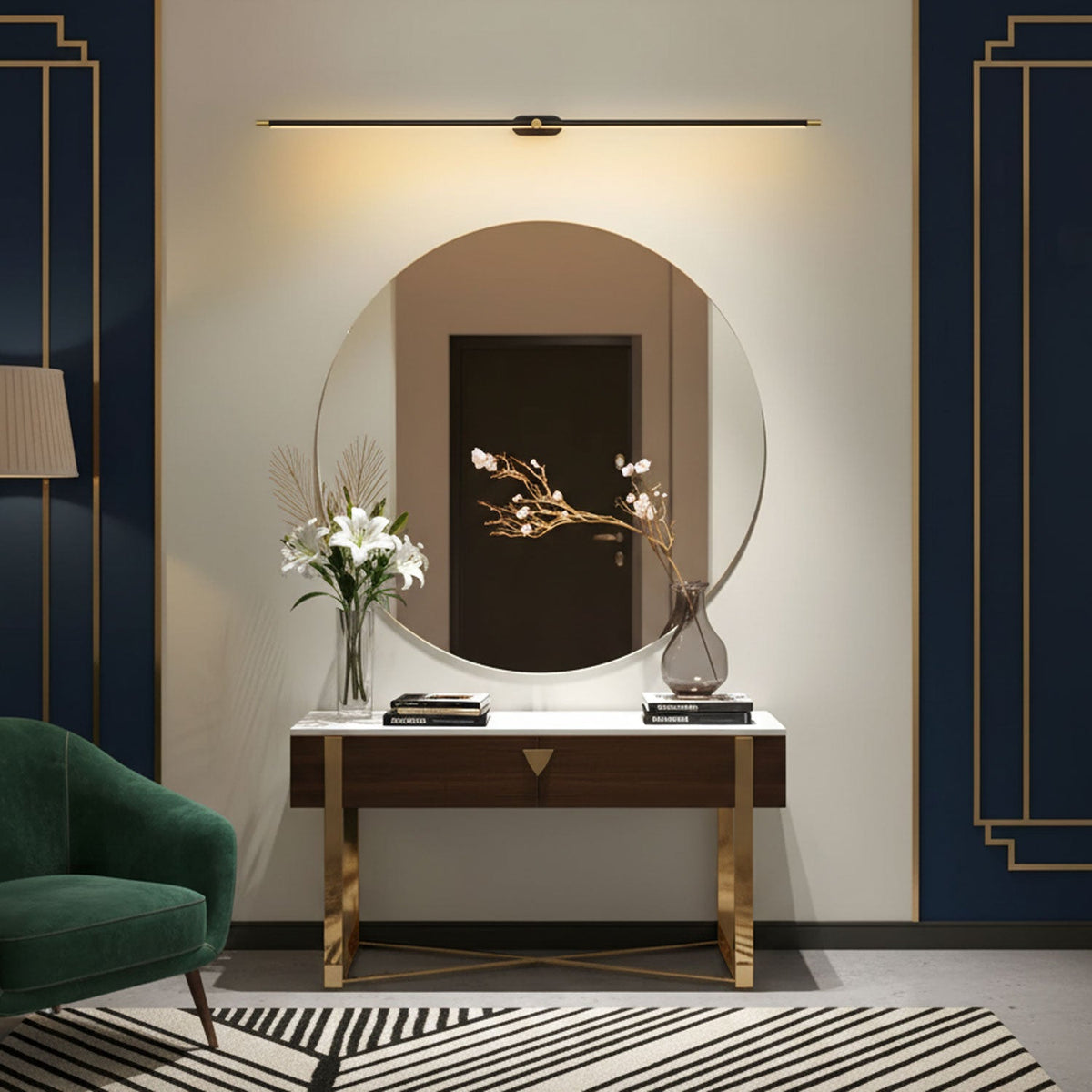 Hardwired Linear LED Vanity Light, Bathroom Mirror Sconce