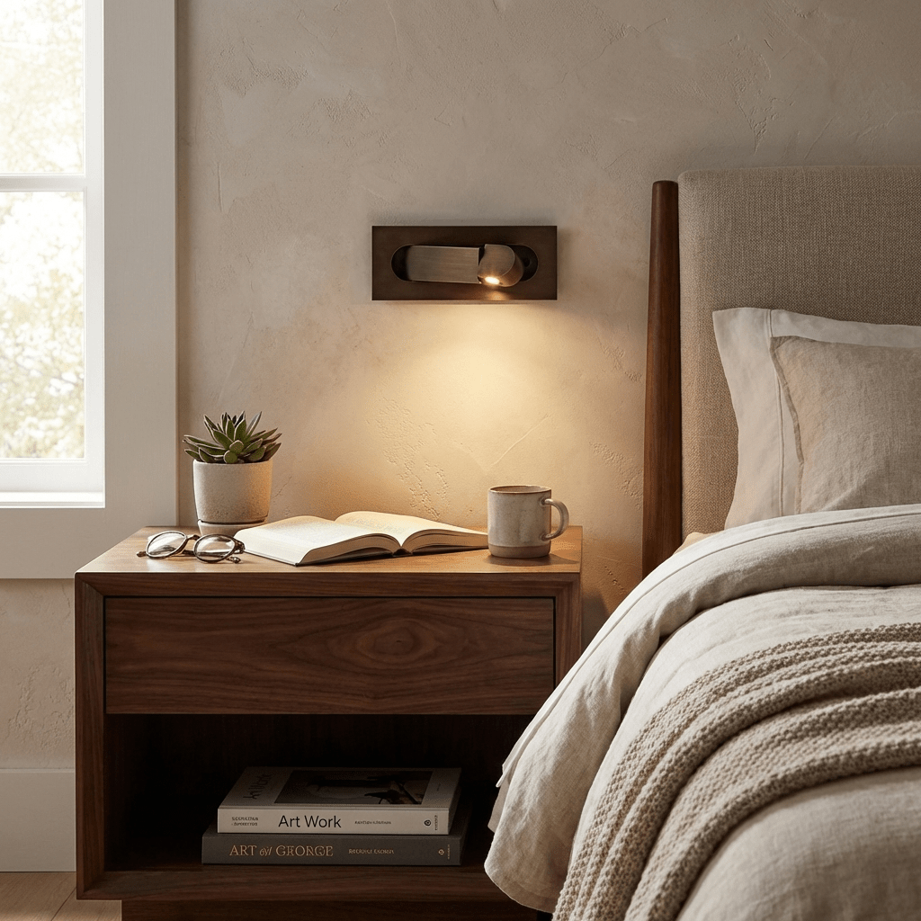 Bedside Reading Light, Pop-Out LED Wall Lamp, Hidden Switch