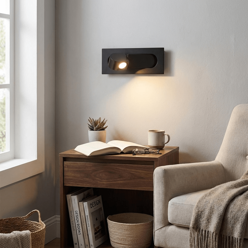 Bedside Reading Light, Pop-Out LED Wall Lamp, Hidden Switch
