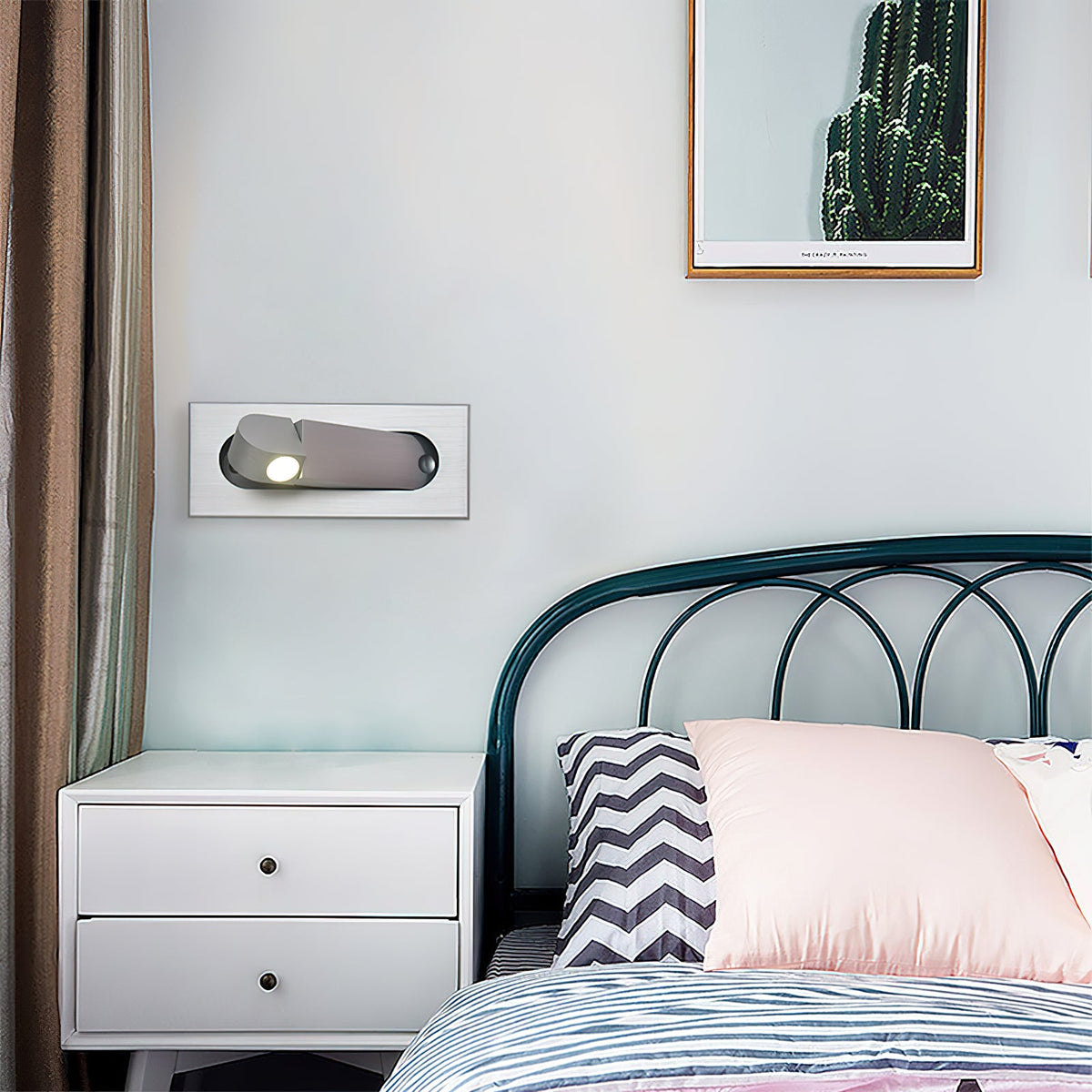 Bedside Reading Light, Pop-Out LED Wall Lamp, Hidden Switch