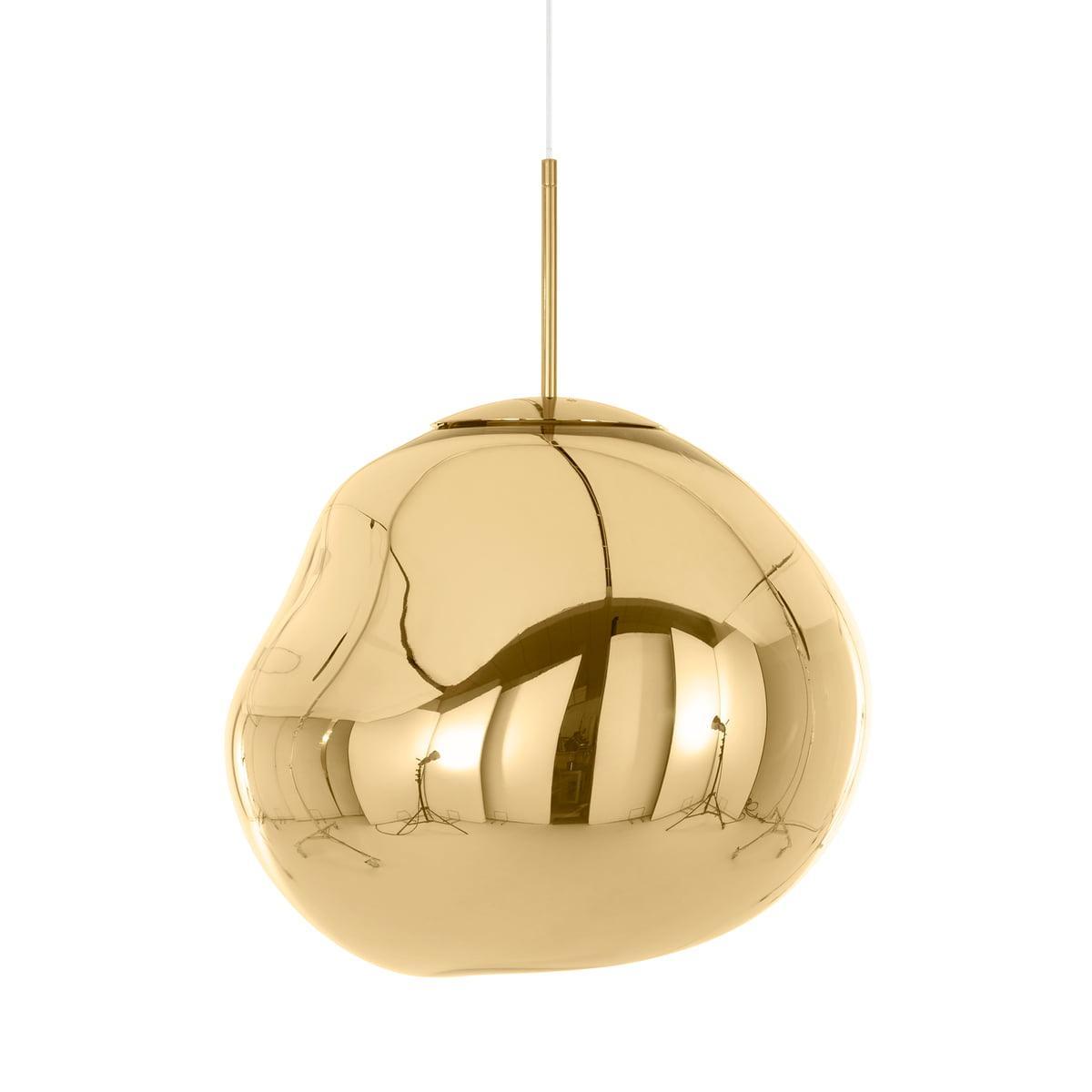 Molten Pendant Light, Mirror Effect Metallic Hanging Lamp