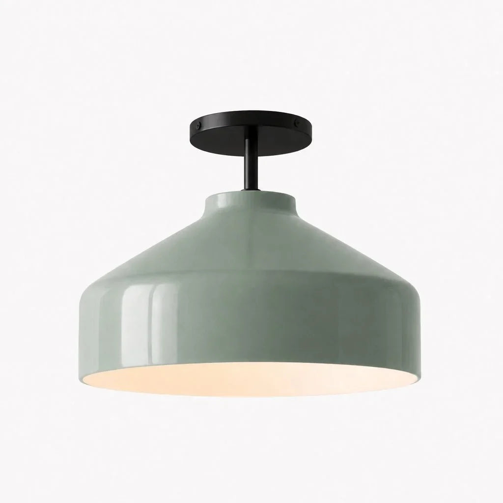 Nordic Flush Mount Ceiling Light, Metal or Glass Dome Shade