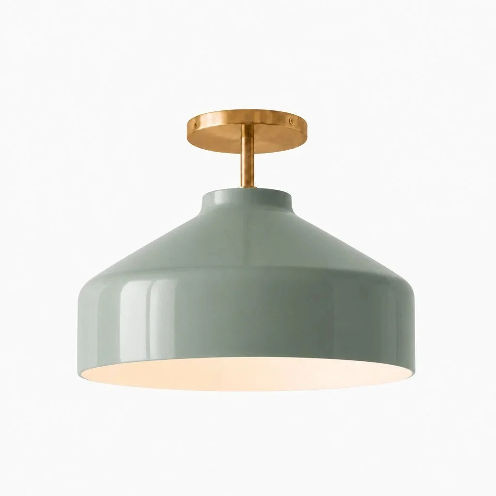 Nordic Flush Mount Ceiling Light, Metal or Glass Dome Shade