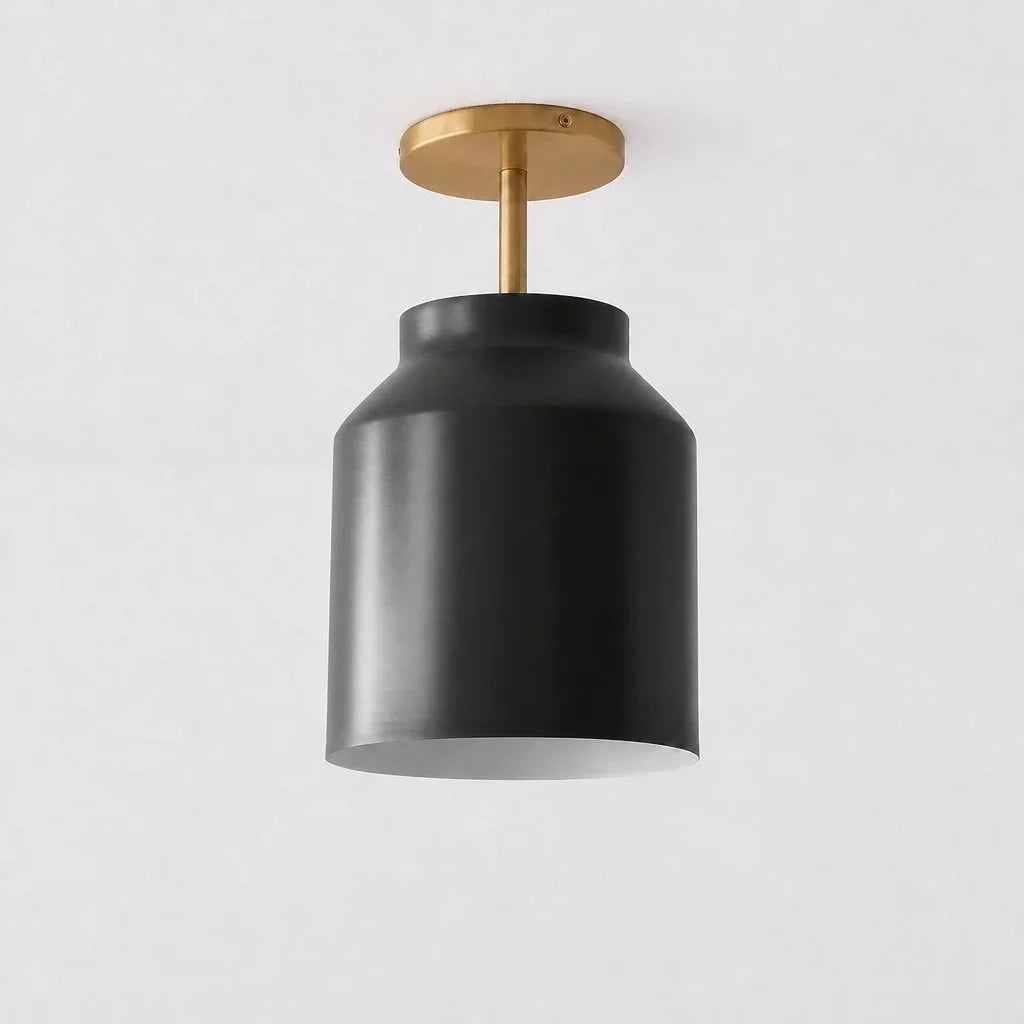 Nordic Flush Mount Ceiling Light, Metal or Glass Dome Shade