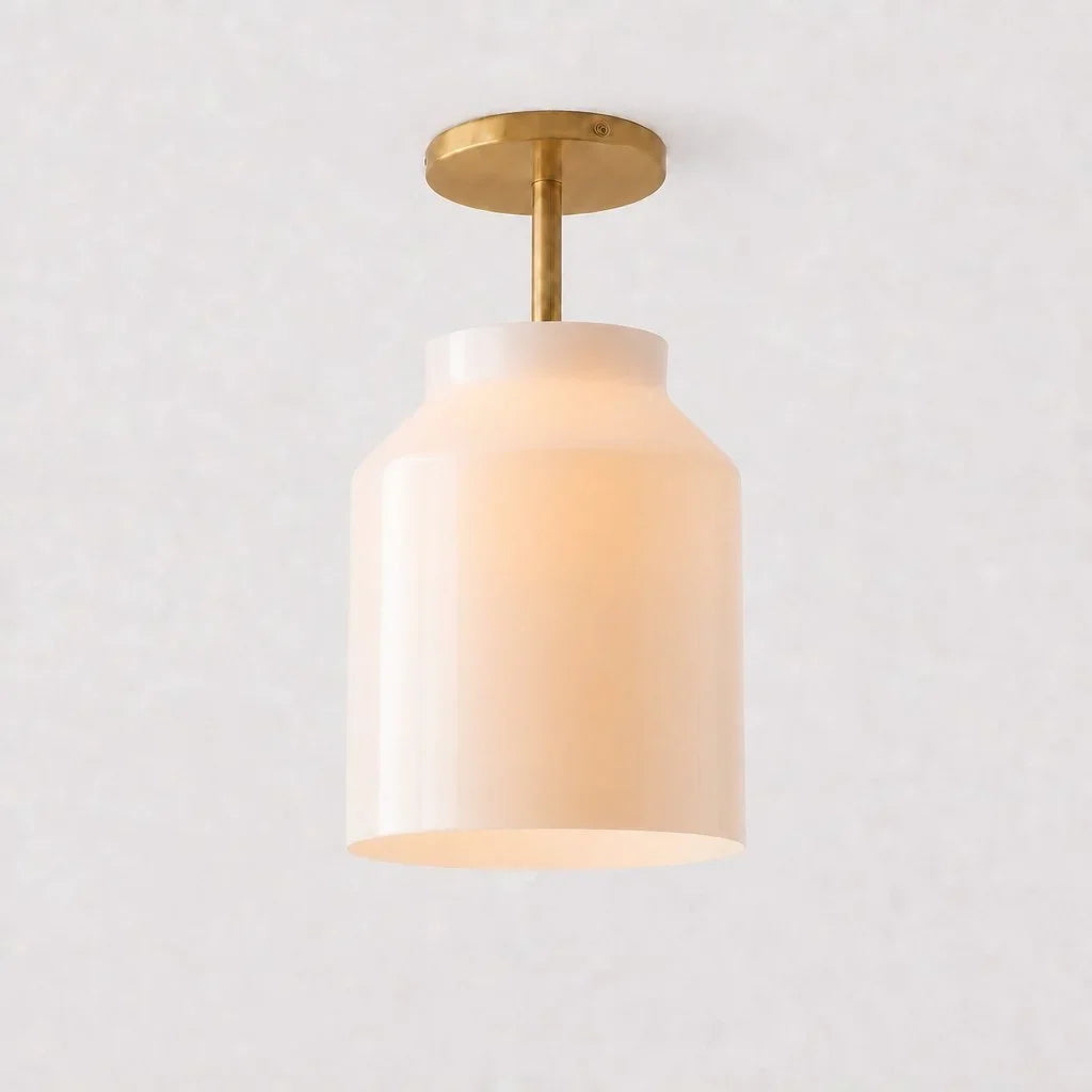 Nordic Flush Mount Ceiling Light, Metal or Glass Dome Shade