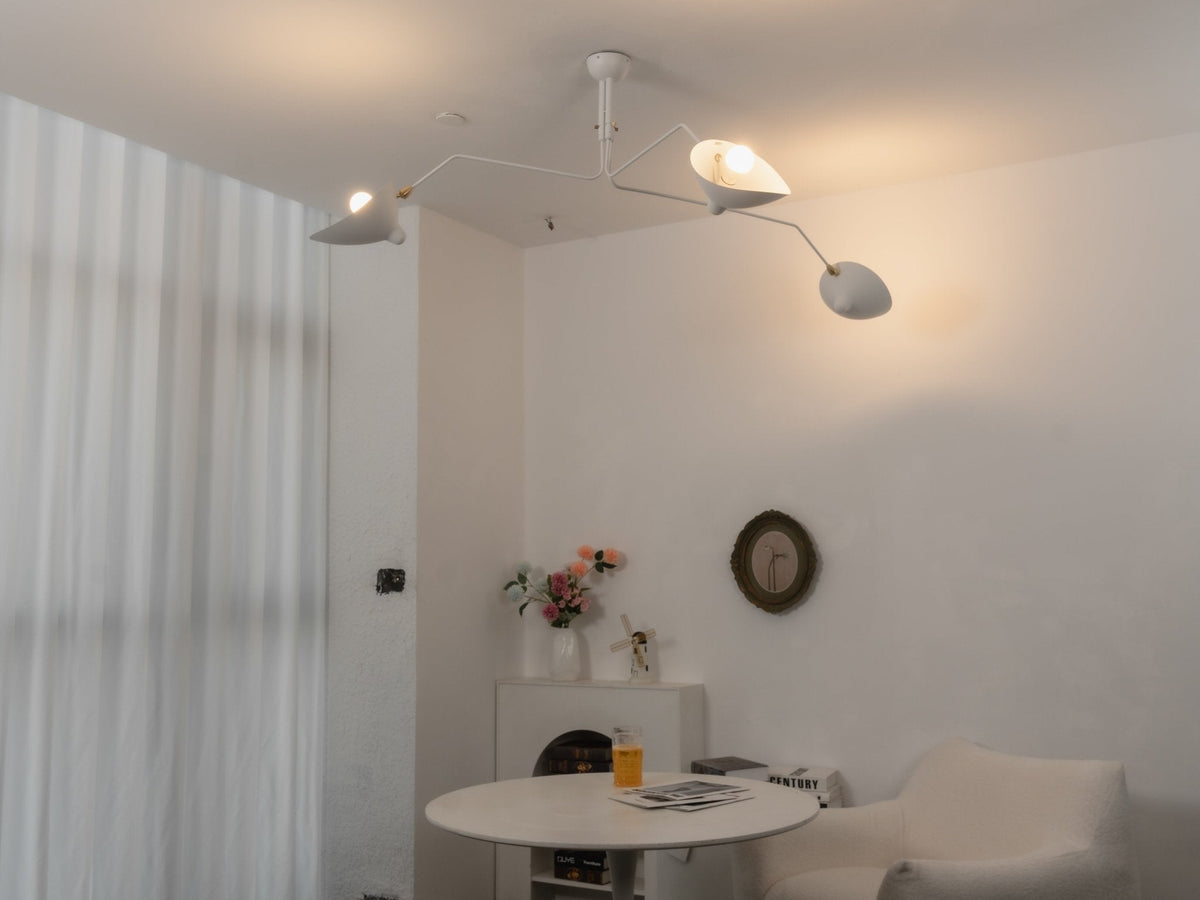 Mid Century Multi-Arm Chandelier, Linear Dining Room Light
