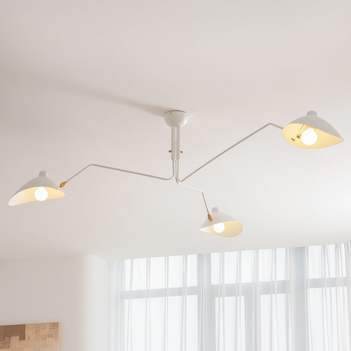Mid Century Multi-Arm Chandelier, Linear Dining Room Light