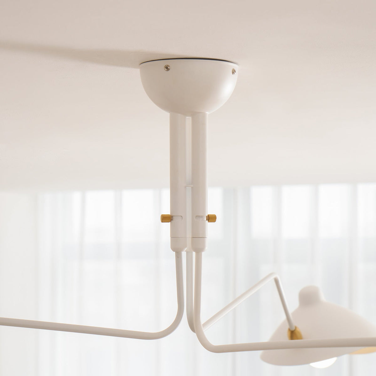Mid Century Multi-Arm Chandelier, Linear Dining Room Light
