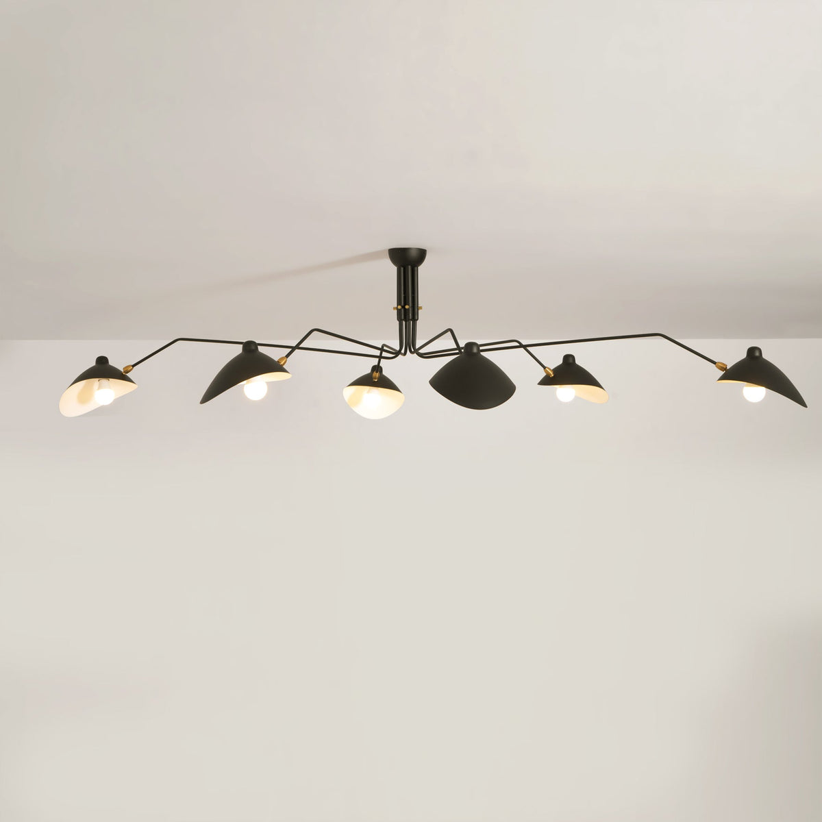 Mid Century Multi-Arm Chandelier, Linear Dining Room Light