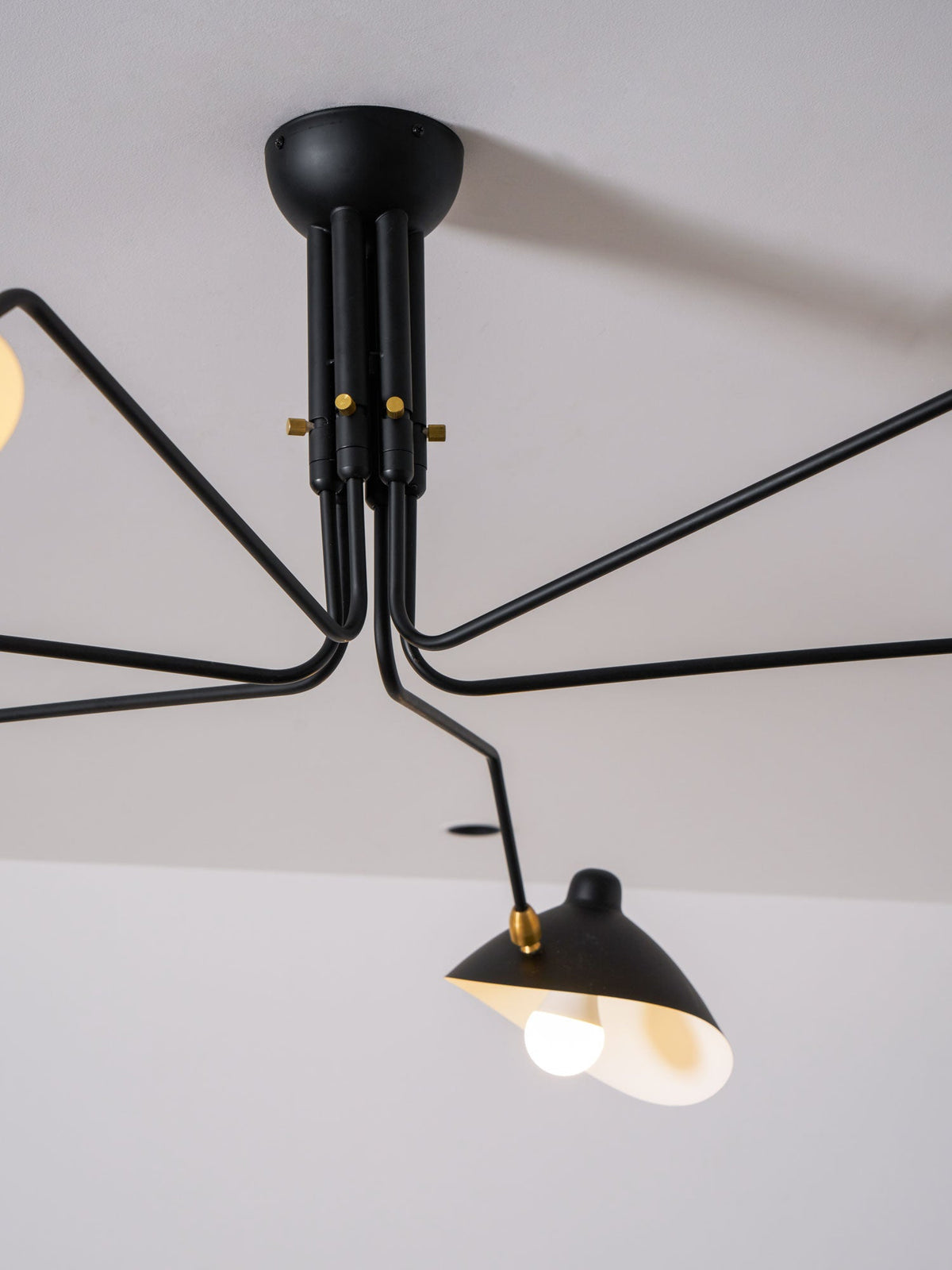 Mid Century Multi-Arm Chandelier, Linear Dining Room Light