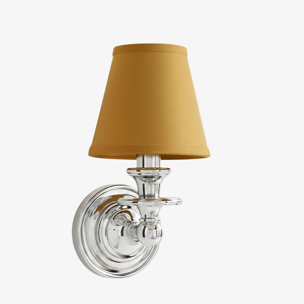 Linen Drum Shade Wall Sconce, Farmhouse Bedroom Wall Lamp