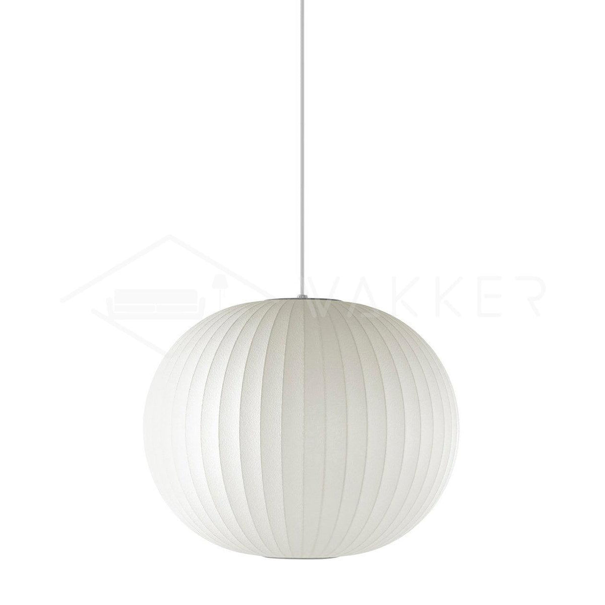 Silk Bubble Pendant Light, Mid Century Bubble Lamp Shade