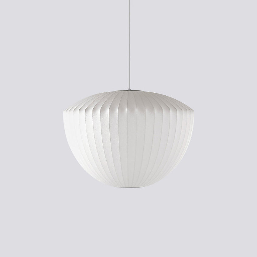 Silk Bubble Pendant Light, Mid Century Bubble Lamp Shade