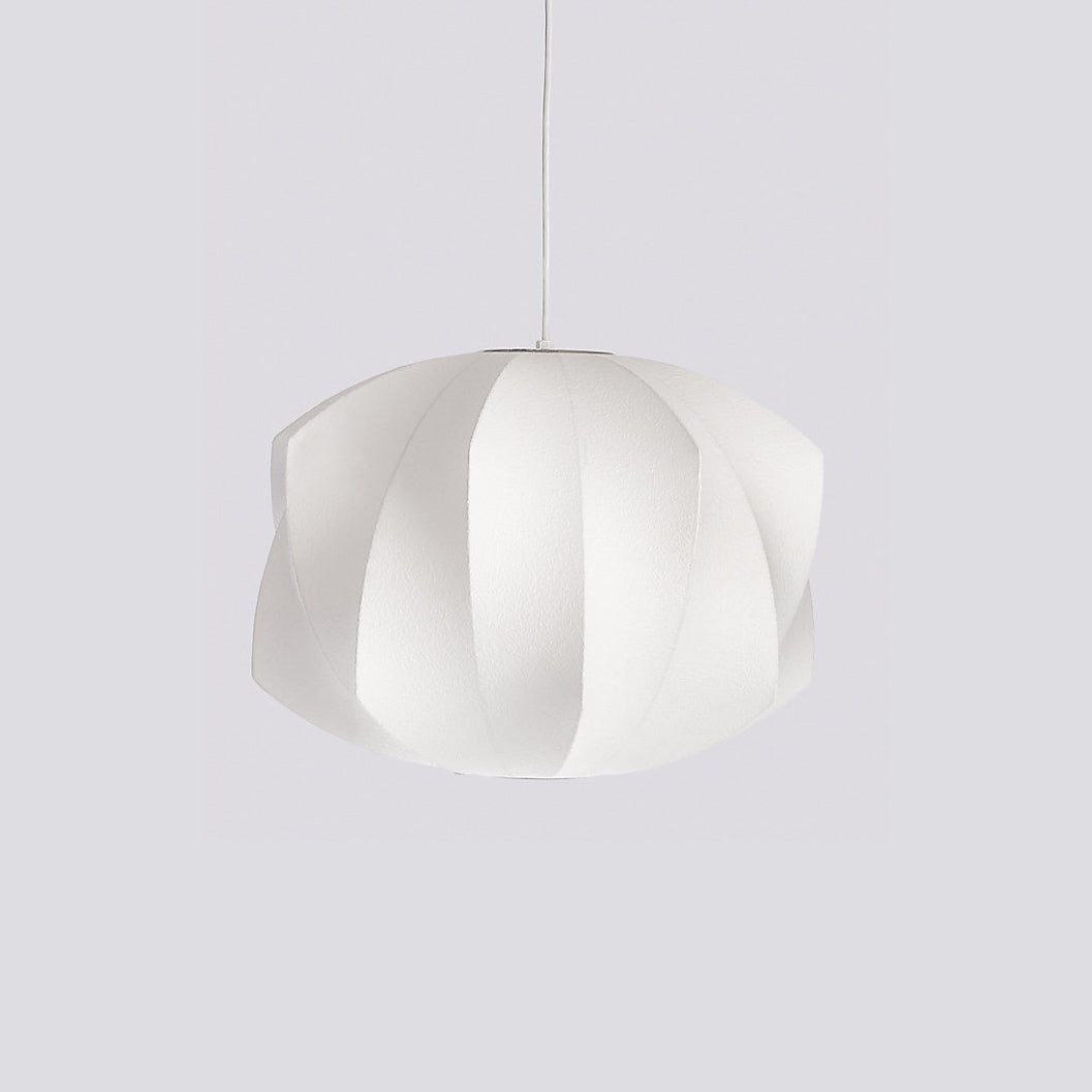 Silk Bubble Pendant Light, Mid Century Bubble Lamp Shade
