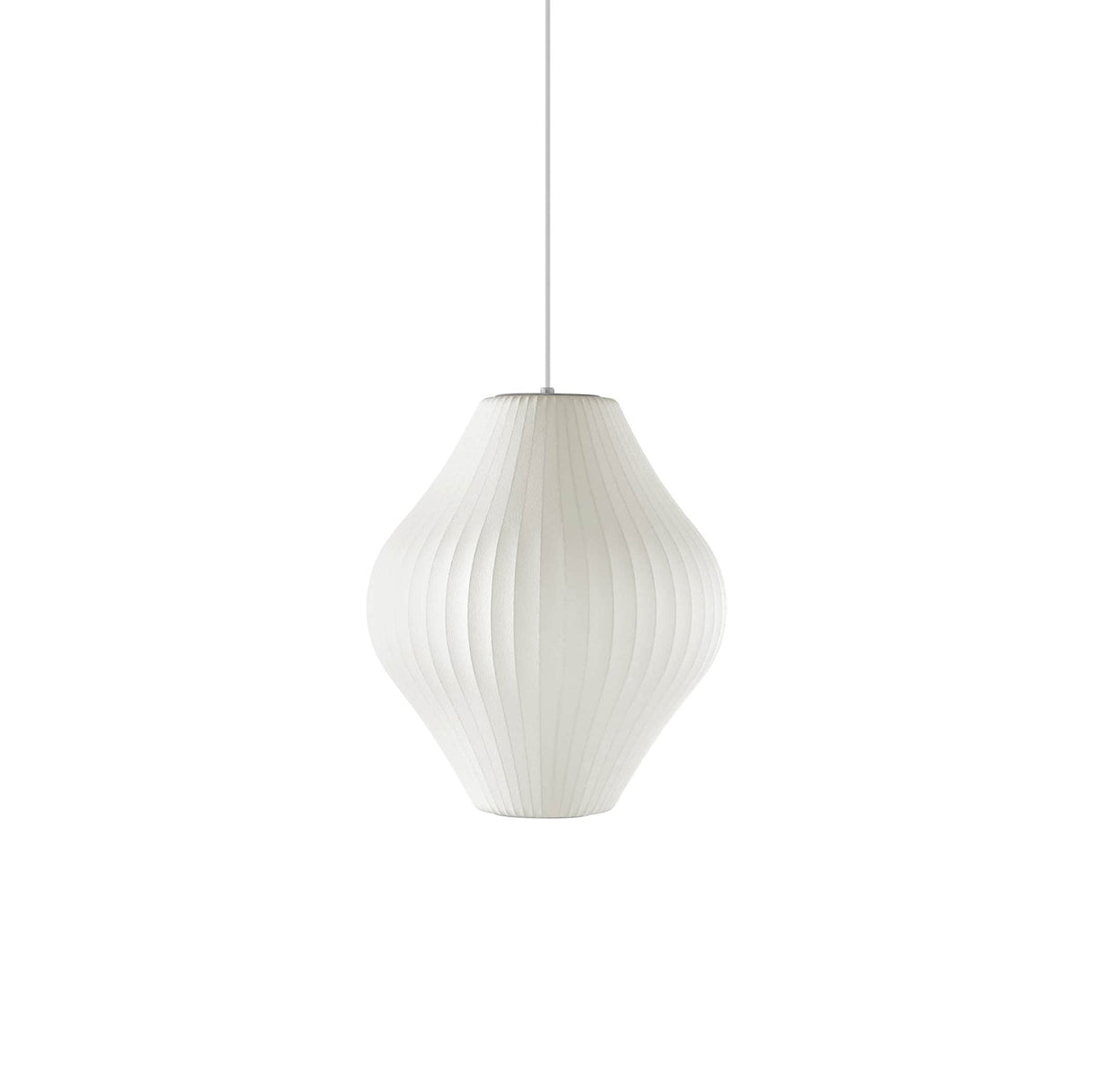 Silk Bubble Pendant Light, Mid Century Bubble Lamp Shade