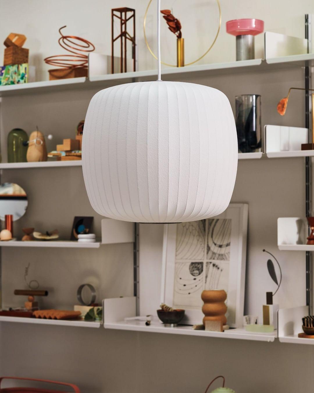 Silk Bubble Pendant Light, Mid Century Bubble Lamp Shade