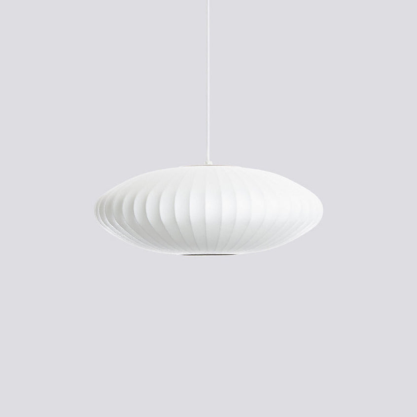 Silk Bubble Pendant Light, Mid Century Bubble Lamp Shade