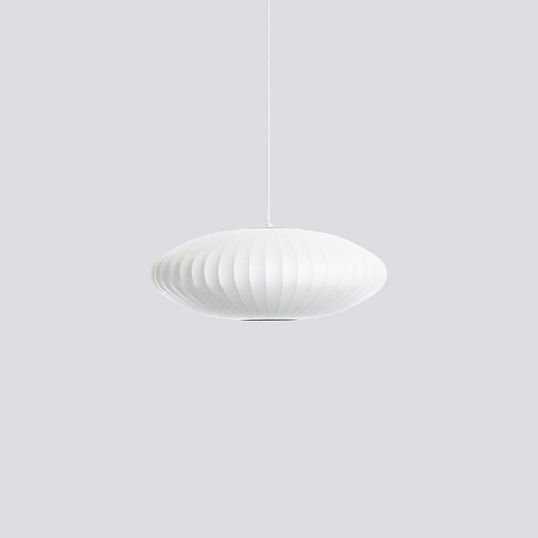 Silk Bubble Pendant Light, Mid Century Bubble Lamp Shade
