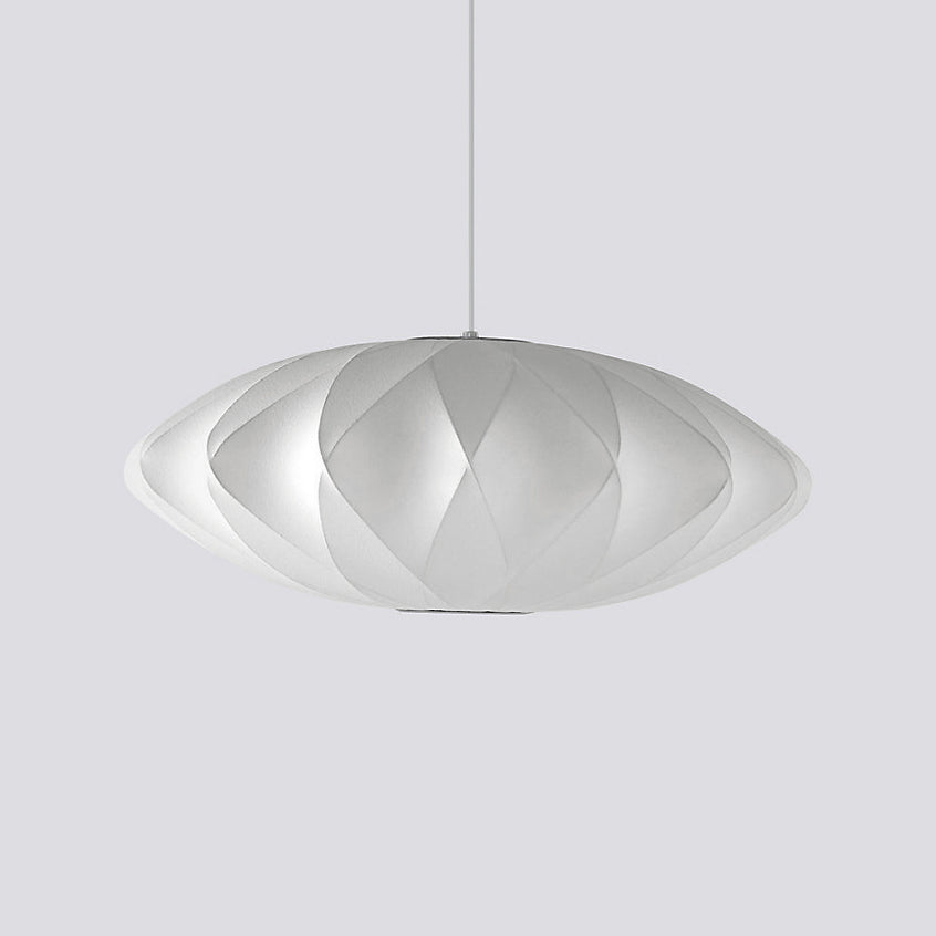 Silk Bubble Pendant Light, Mid Century Bubble Lamp Shade