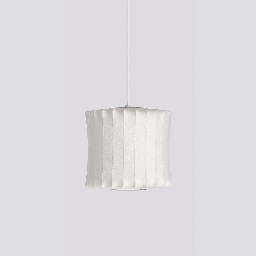 Silk Bubble Pendant Light, Mid Century Bubble Lamp Shade